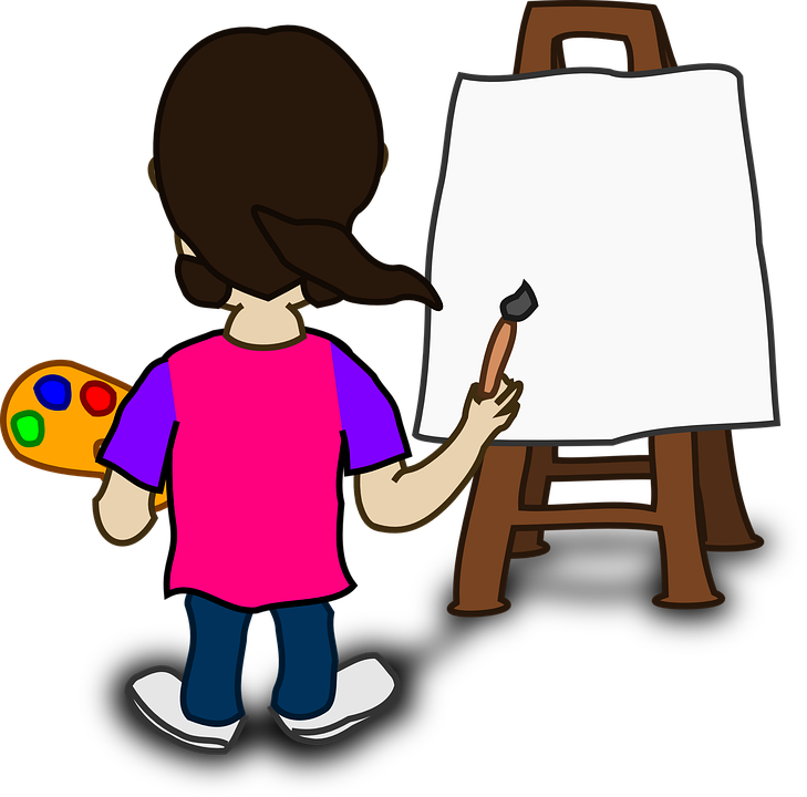 Cartoon Image Of Painting Clipart (640x631), Png Download