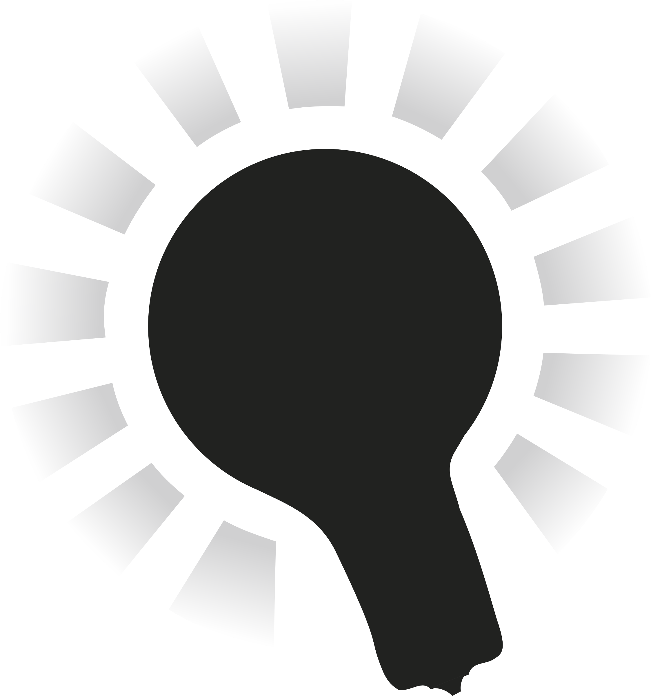 Lightbulb Black With Halo - Bóng Đèn Vector Png Clipart (749x800), Png Download