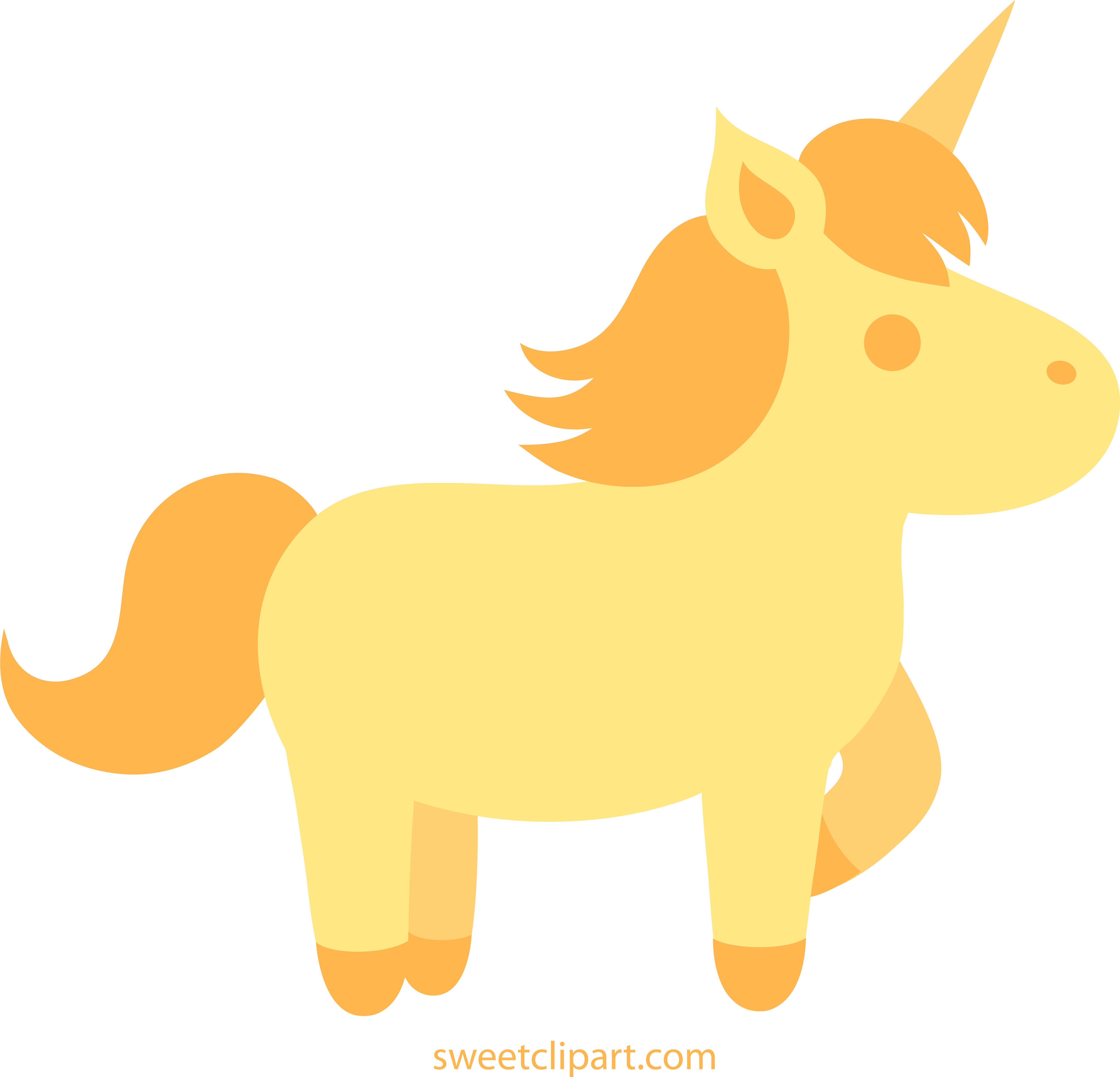 Golden Unicorn Clip Art - Clip Art - Png Download (5223x5028), Png Download