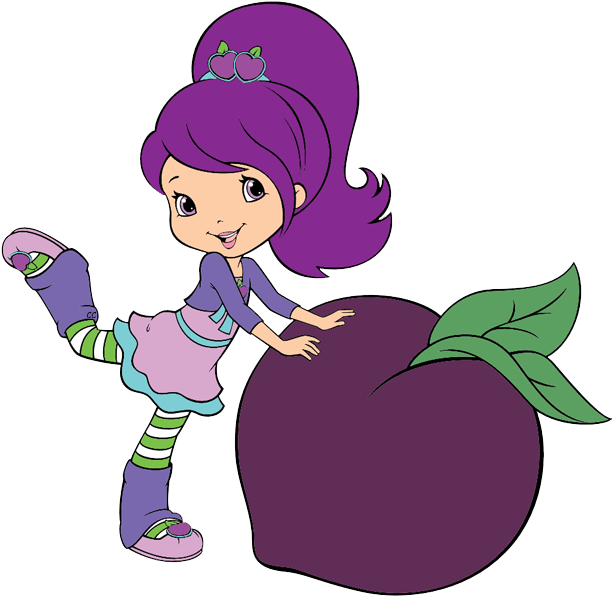 Plum Pudding - Berry Bitty Strawberry Shortcake Cartoon Clipart (620x602), Png Download