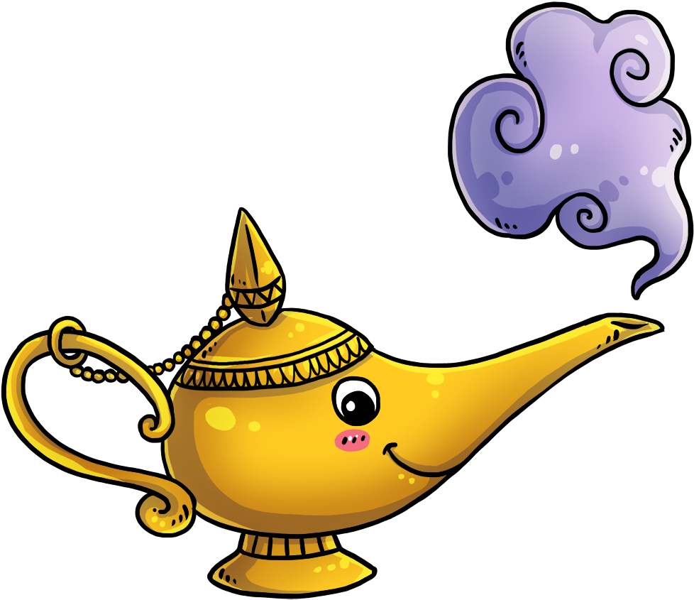 Lamp Cliparts) - Genie Lamp Clip Art - Png Download (1000x1000), Png Download