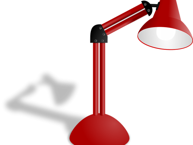 Lamp Clipart Desk Lamp - Clip Art - Png Download (640x480), Png Download