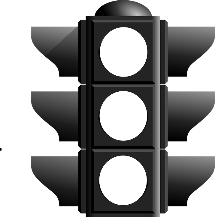 Light Clipart Traffic - Traffic Light Black And White - Png Download (716x720), Png Download