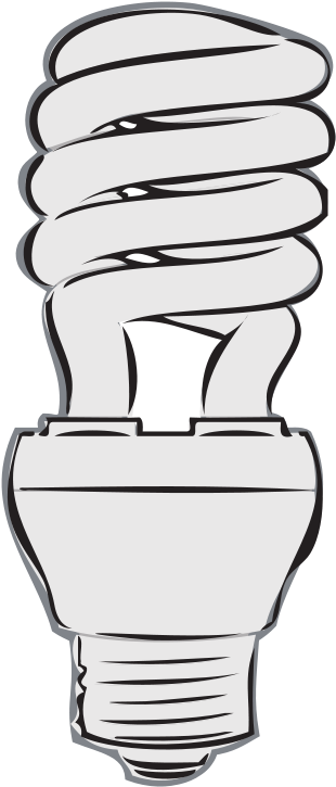 Download Free Printable Clipart And Coloring Pages - Compact Fluorescent Light Cartoon - Png Download (566x800), Png Download