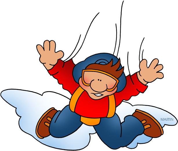 Sky Diving - Sky Diver Clipart - Png Download (648x572), Png Download