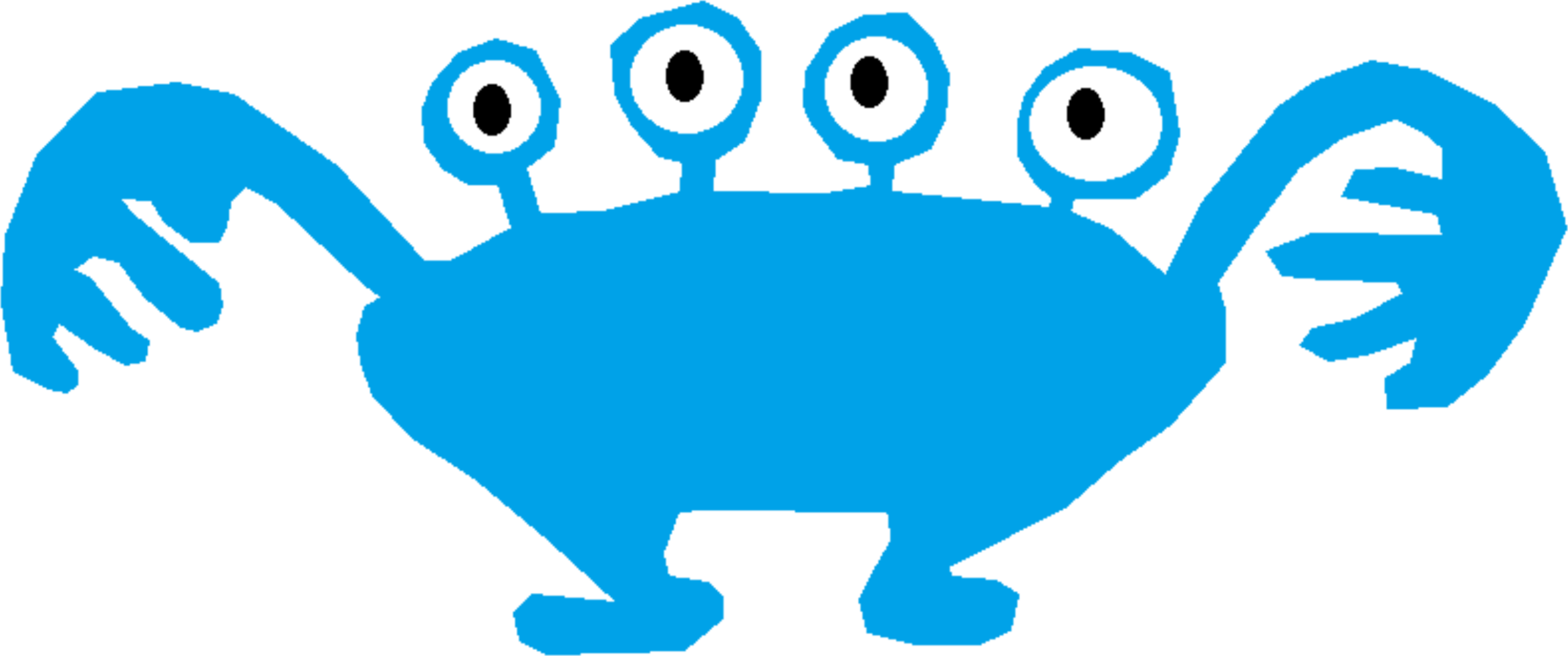 Line Art Trick Or Treating Halloween Lemonade Human - Four Eyed Monster Cartoon Clipart (1791x750), Png Download