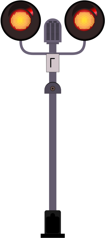 Level Crossing Clip Art - Railroad Crossing Signal Png Transparent Png (566x800), Png Download