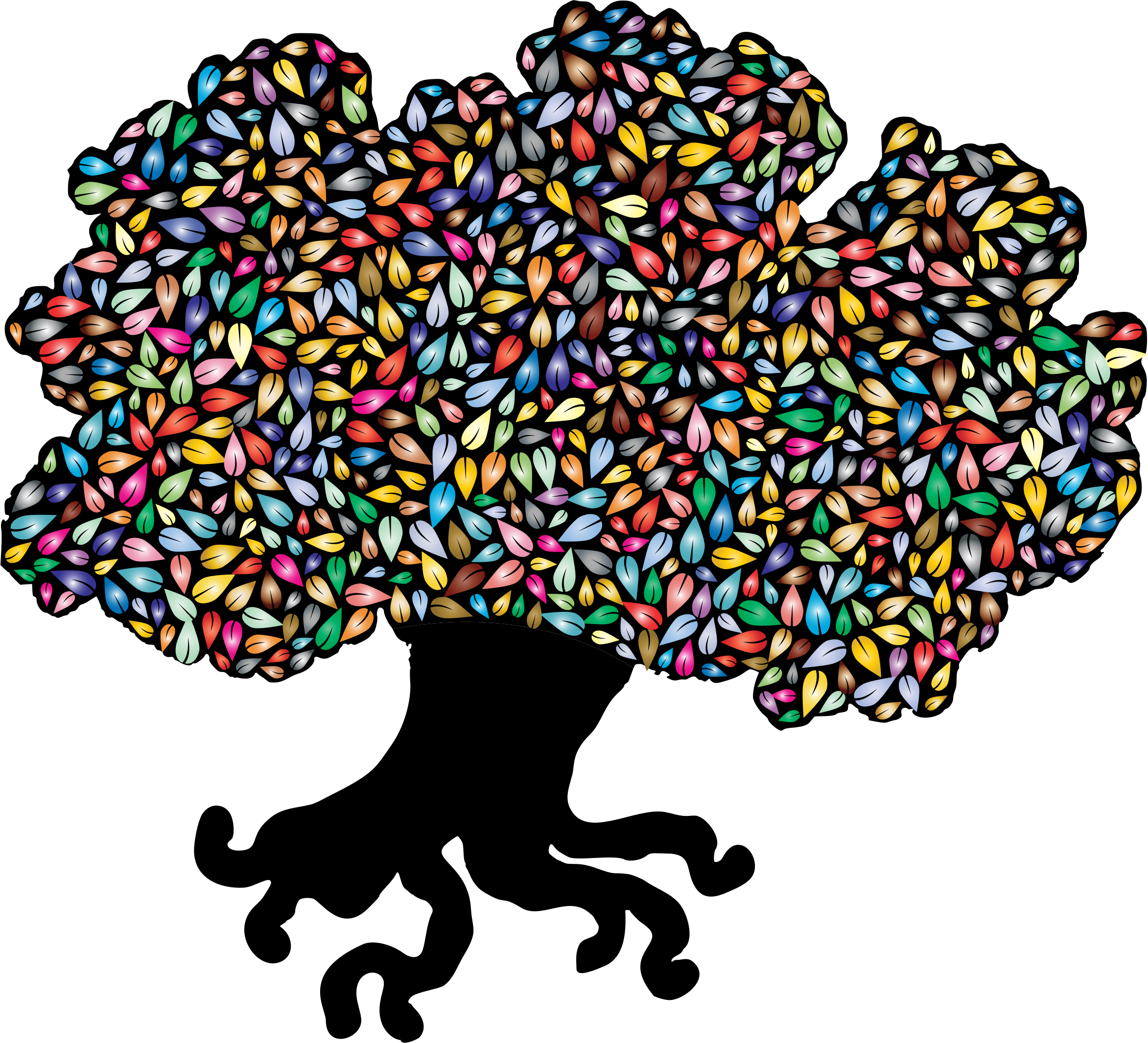 Leaf Tree Food Art Silhouette - Clip Art - Png Download (825x750), Png Download