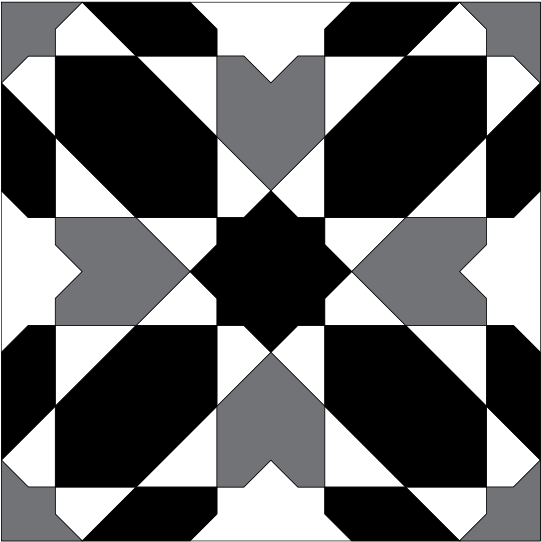 Tile Information Earthenware Brick - Black White Bold Modern Moorish Tile Pattern Wristlet Clipart (530x750), Png Download