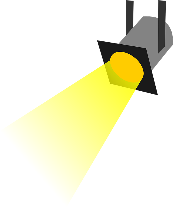 Animated Hollywood Clipart - Spotlight Clipart Black And White - Png Download (600x569), Png Download