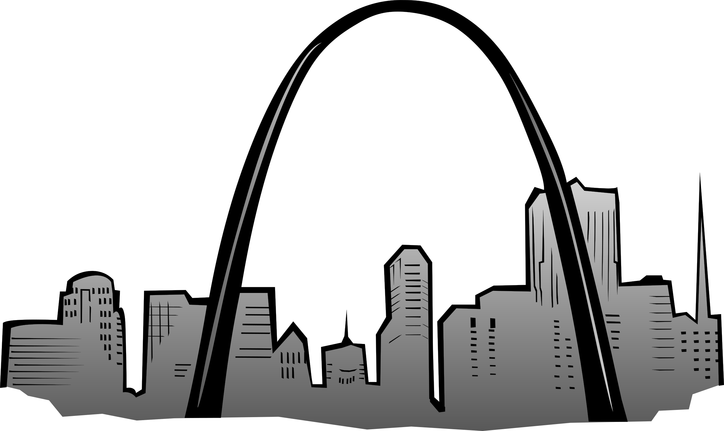 Arch Clipart St Louis Arch - St Louis Arch Clip Art - Png Download (2400x1430), Png Download