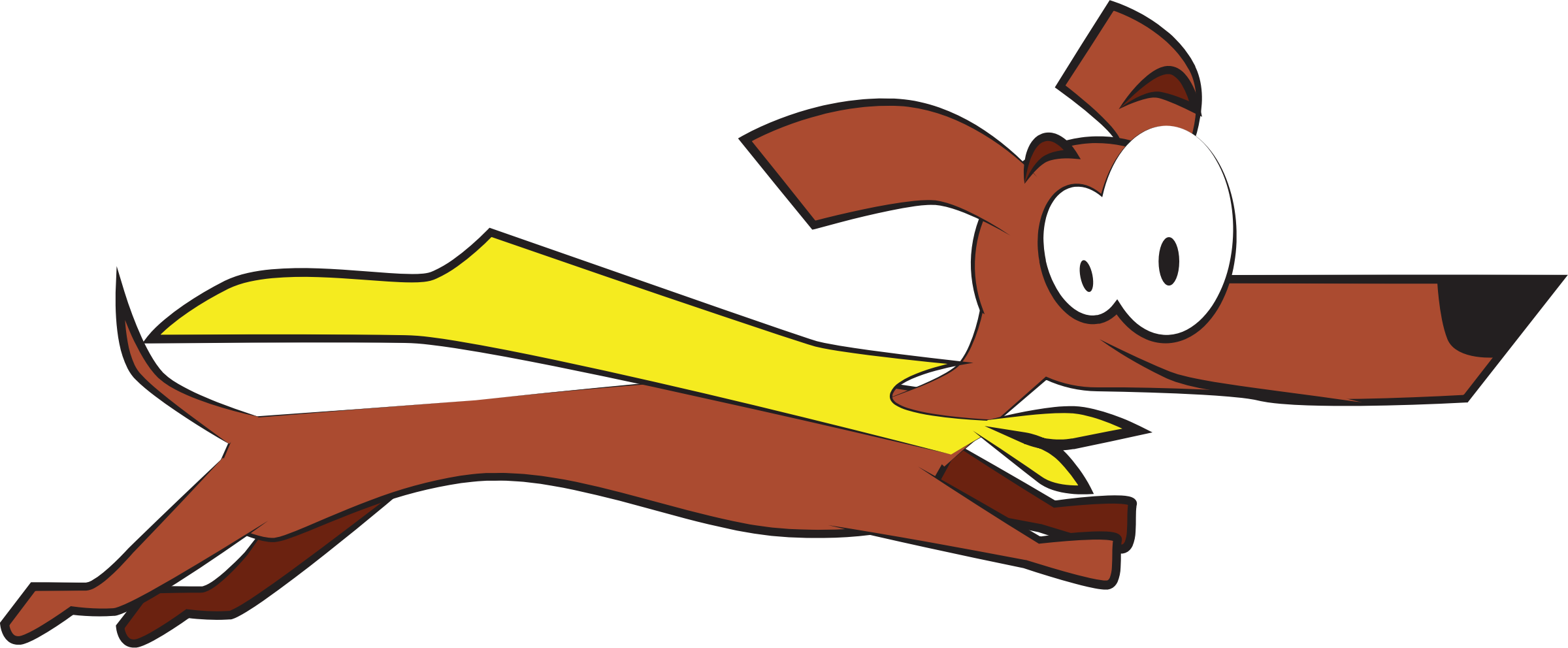 Dachshund Puppy Cartoon Bull Terrier Comics - Super Dog Women's Tees Clipart (1815x750), Png Download