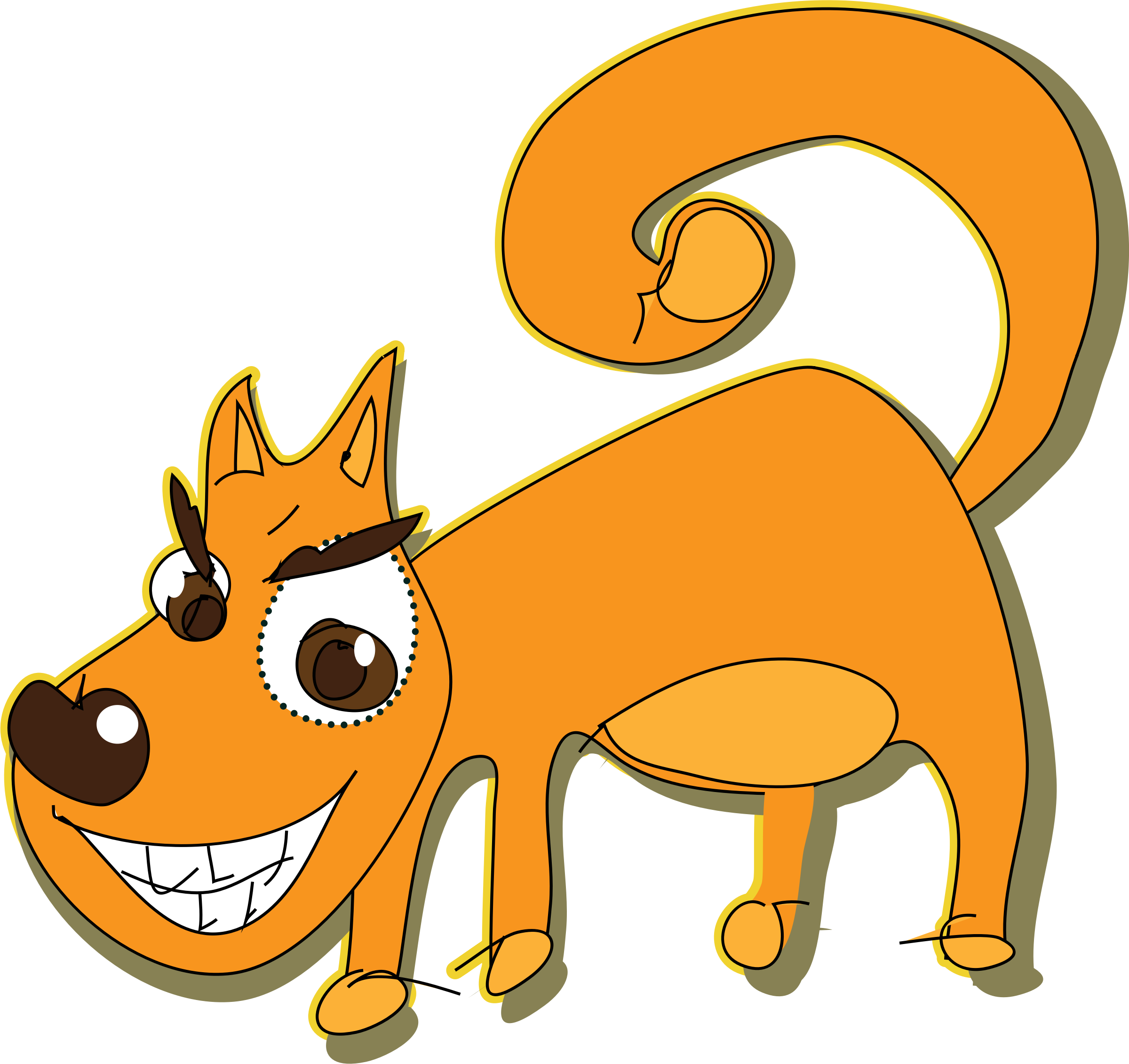 Clipart - Smiling Dog - Png Download (800x754), Png Download