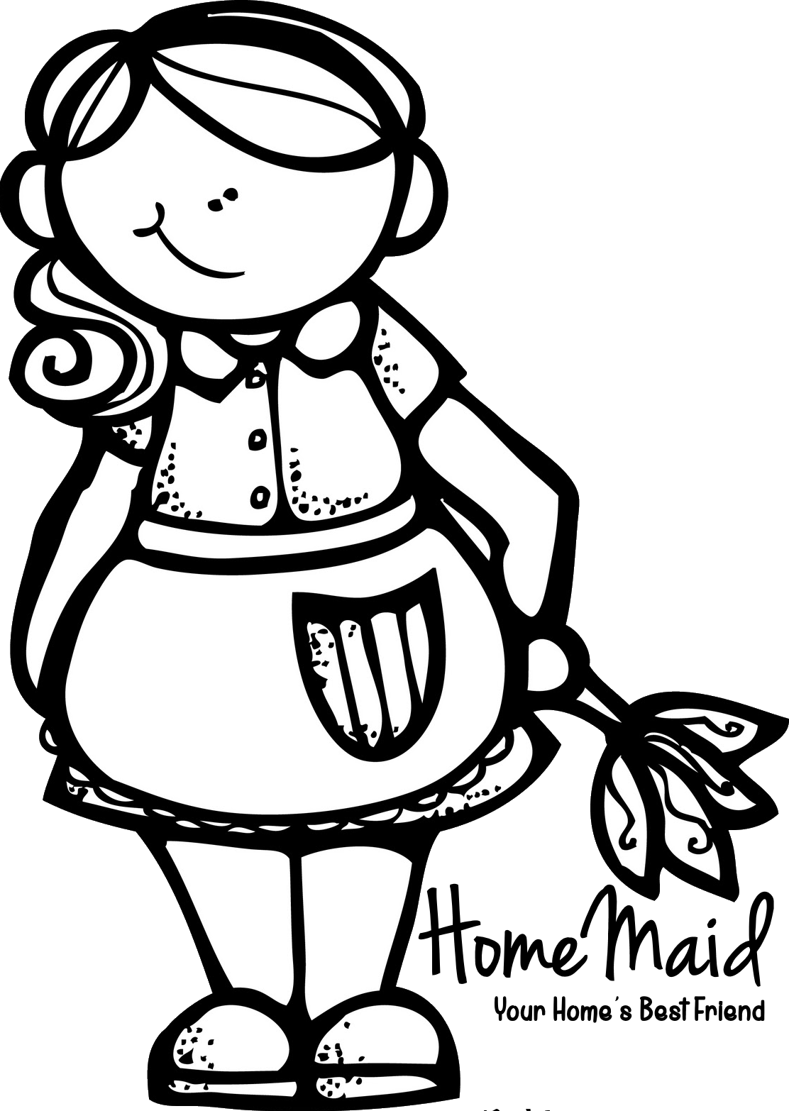 Cleaning Maid, Cleaning Logos, Digi Stamps, Clipart, - Png Download (1112x1566), Png Download