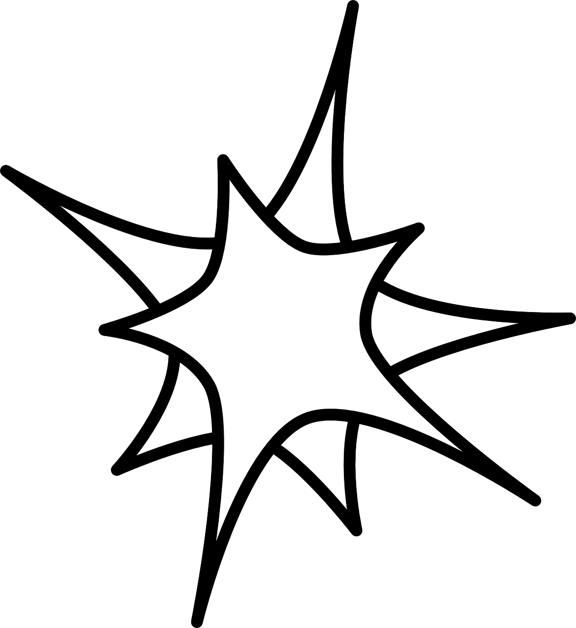 Double Star Clip Art Free Vector - Png Download (546x595), Png Download
