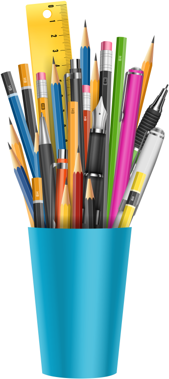 Pin School Pencil Clipart - Pencil Cup Clipart - Png Download (412x800), Png Download