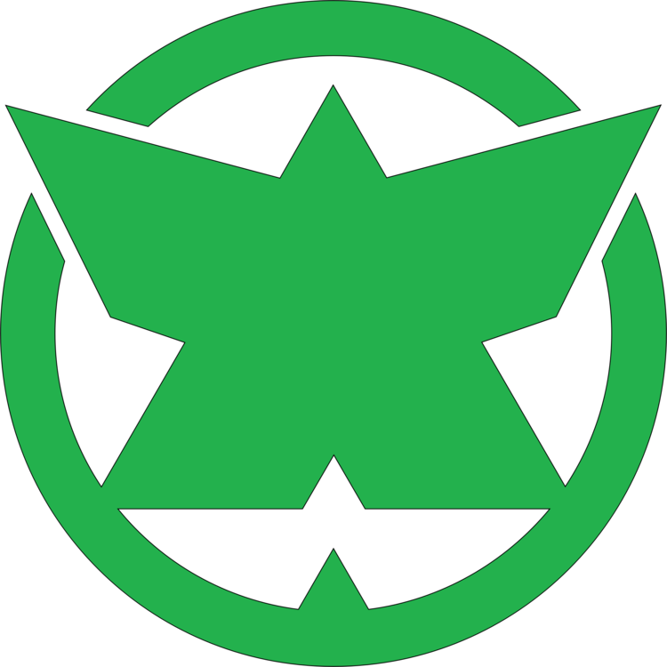 Line Green Point Leaf Star - Graphic Design Clipart (750x750), Png Download