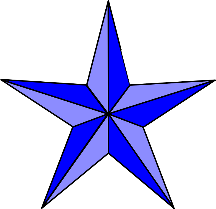 Blue Nautical Star Clip Art - Clipart Star Blue - Png Download (600x580), Png Download