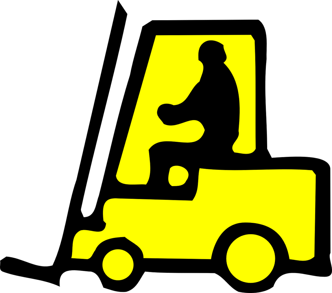 Sign Forklift Clipart (600x531), Png Download