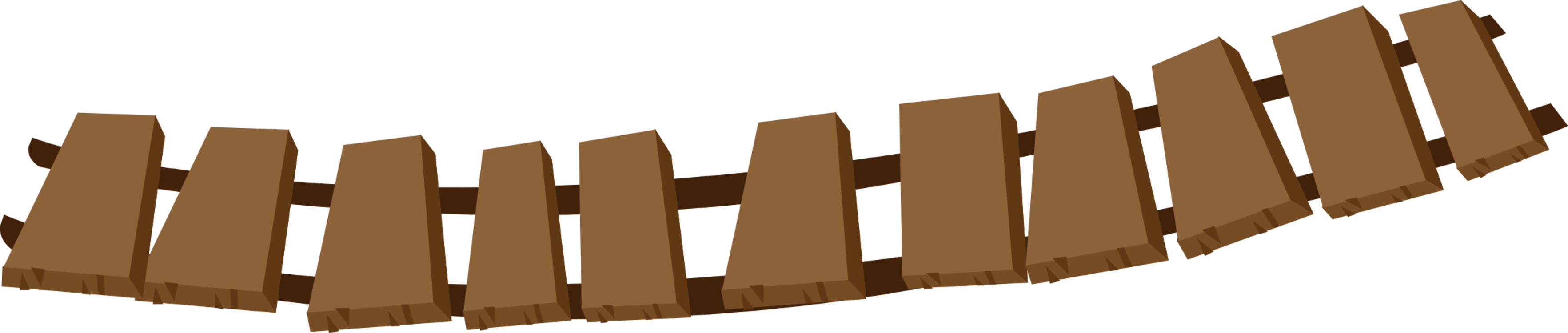Clipart Firebog Bridge - Bridge Clipart - Png Download (2400x510), Png Download