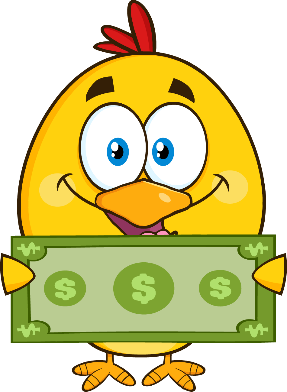 Png Royalty Free Rf Clipart Illustration Cute Yellow - Chick Cartoon Character Transparent Png (950x1297), Png Download