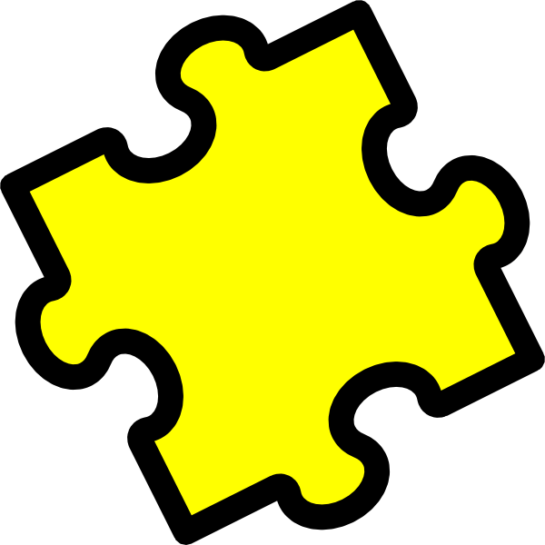 Yellow Puzzle Piece Clip Art - Puzzle Piece Clipart - Png Download (600x600), Png Download