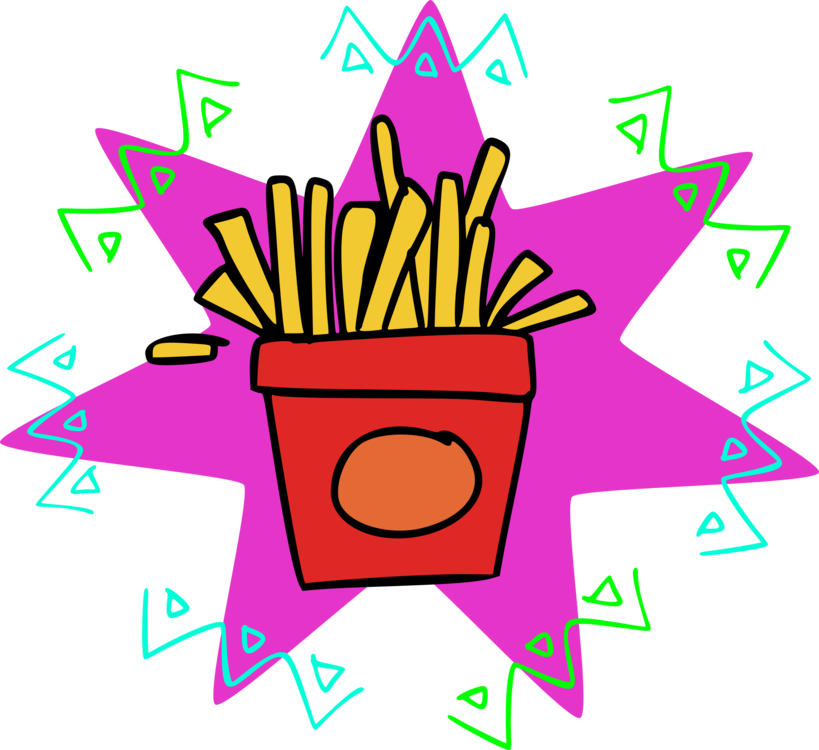 French Fries Potato Chip Line Art Clipart (819x750), Png Download