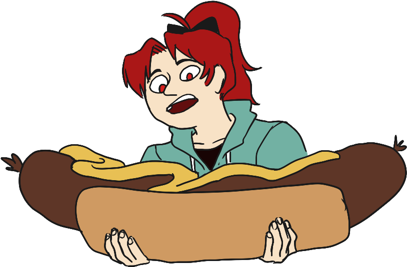 Big Hotdogs By Mouradian On Clipart Library - Cartoon - Png Download (848x624), Png Download
