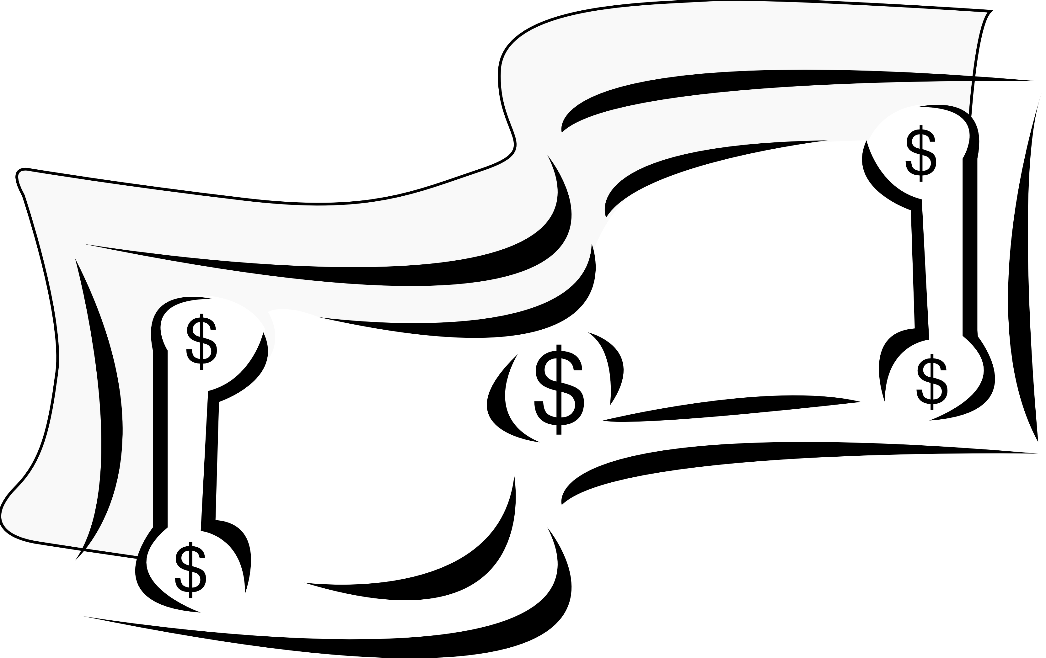 Dollar - Bill - Clip - Art - Black - And - White - Dollar Bill Clipart Black And White - Png Download (2555x1608), Png Download