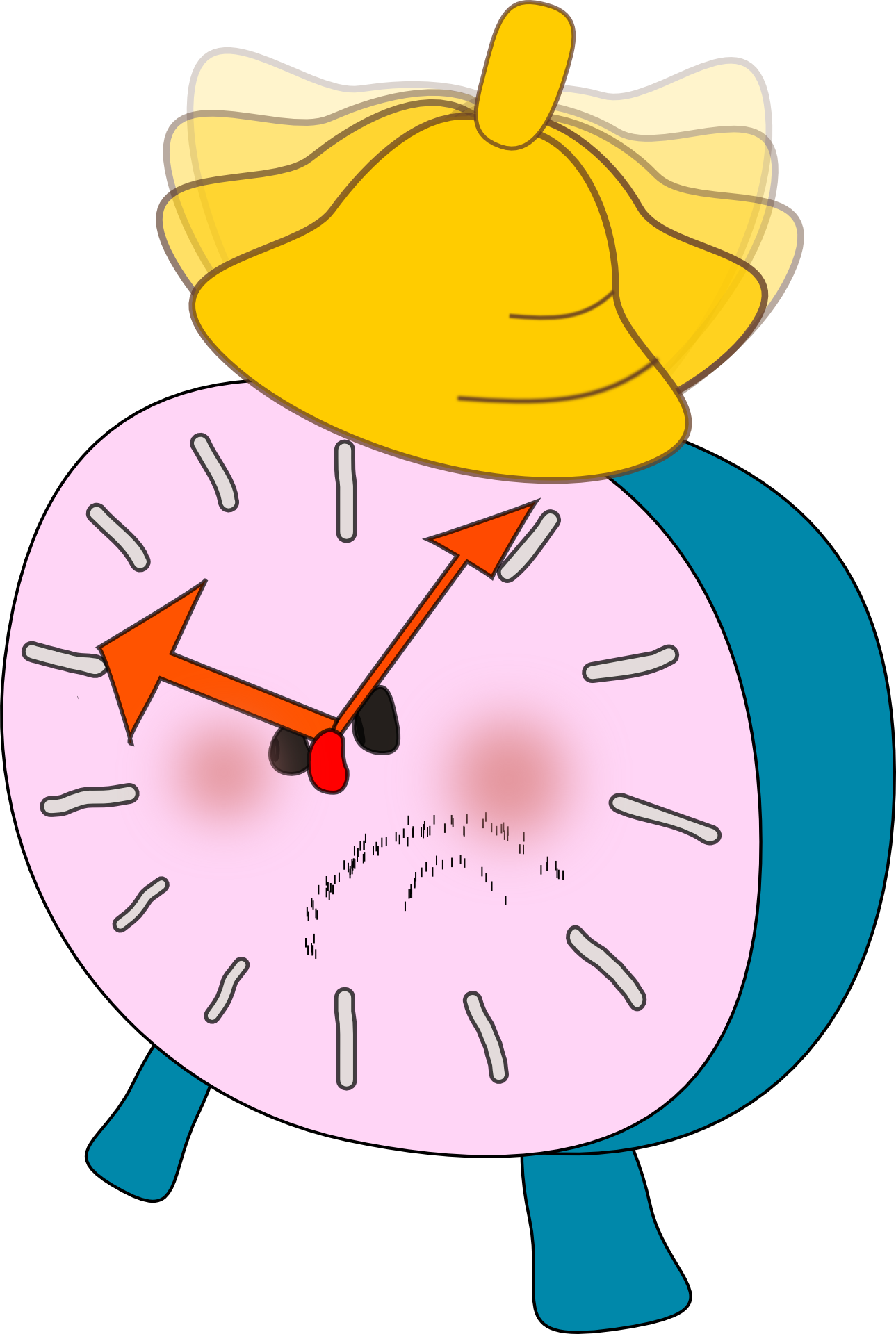 Graphic Black And White Library Alarm Clipart Superhero - Animated Alarm Clock Ringing - Png Download (555x827), Png Download