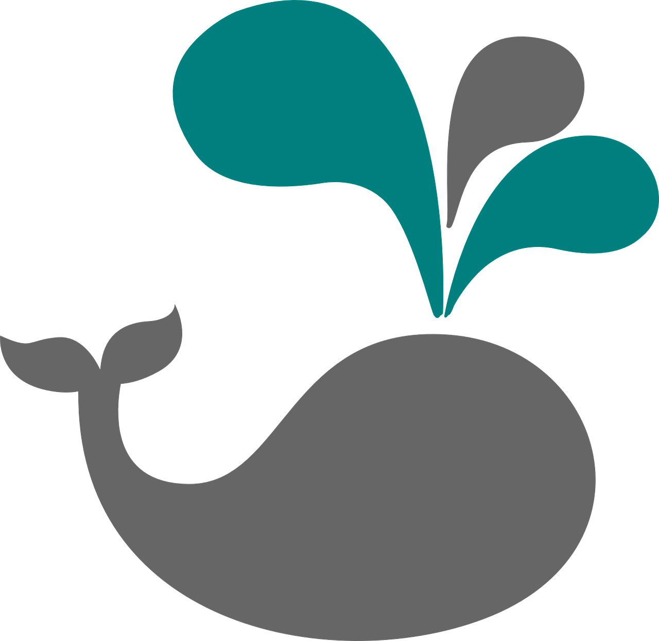 Whale, Blue, Gray, Fountain, Spray, Water, Aquatic - Silueta De Ballena Png Clipart (740x720), Png Download