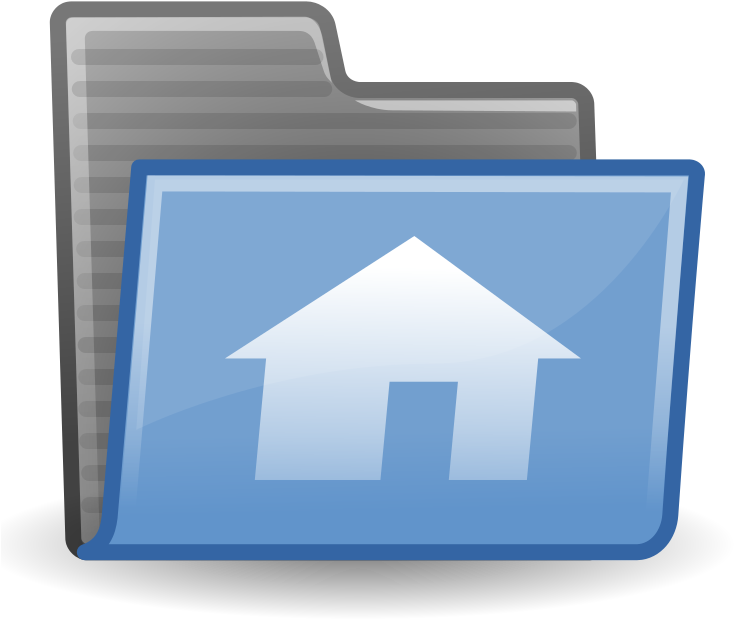 Home Directory Computer Icons User Root Directory - Home Directory Clipart (750x750), Png Download