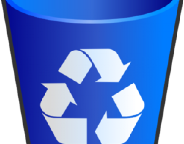 Trash Can Clipart Blue - Recycle Logo Black Background - Png Download (640x480), Png Download