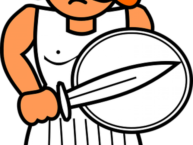 Greece Free On Dumielauxepices Net Old Soldier - Cartoon Ancient Greek Soldiers Clipart (640x480), Png Download