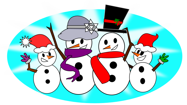 Christmas Craft Clipart - Snowman Family Clipart - Png Download (754x425), Png Download