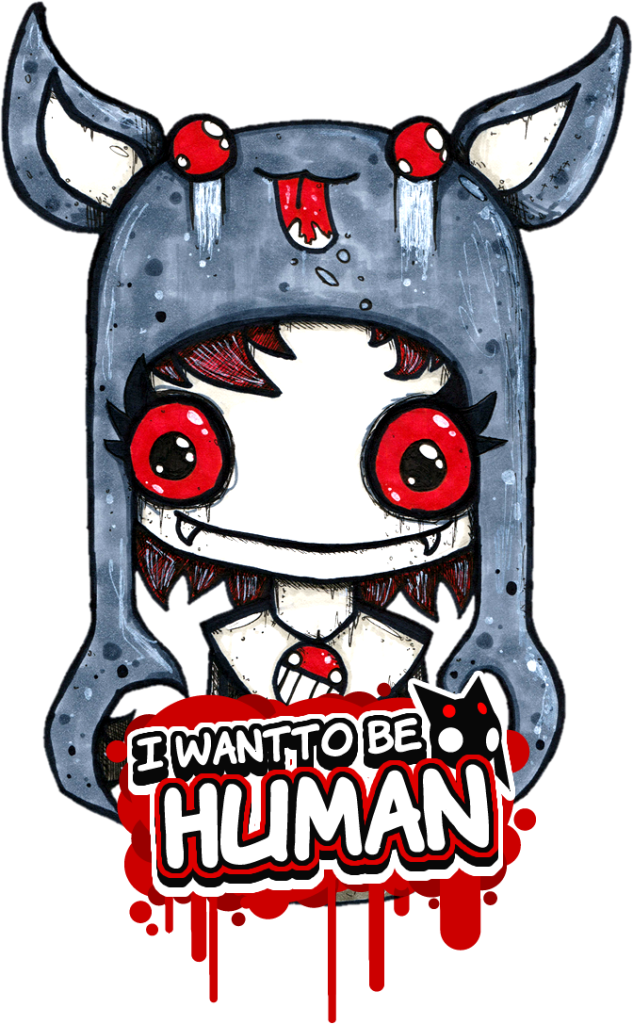 I Want To Be Human - Cartoon Clipart (633x1024), Png Download