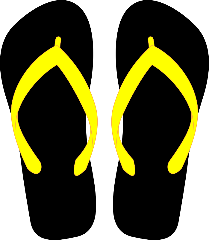 Flip Flops Icon Png Clipart (698x800), Png Download