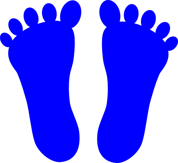 Blue Footprints Clipart - Png Download (600x551), Png Download