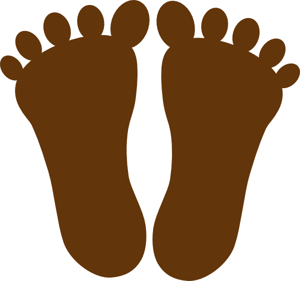 Brown Footprint Clipart - Png Download (600x561), Png Download