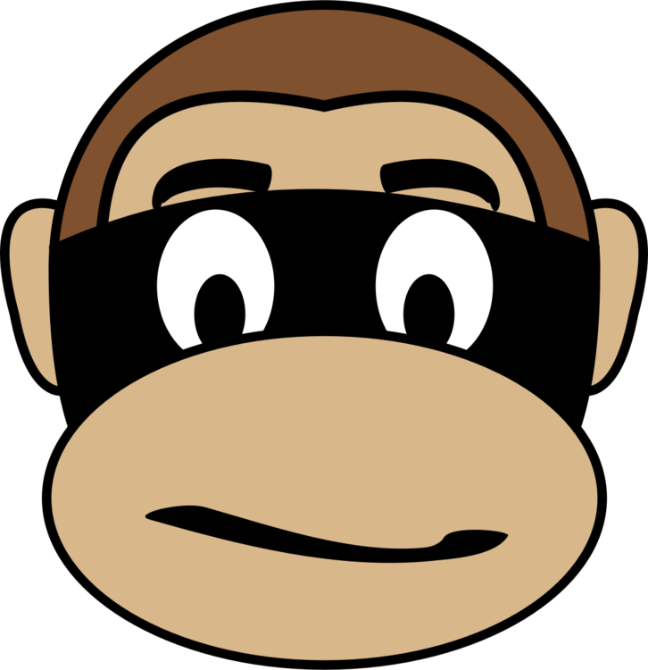 Monkey Clipart Gangster - Ape Cartoon - Png Download (698x720), Png Download