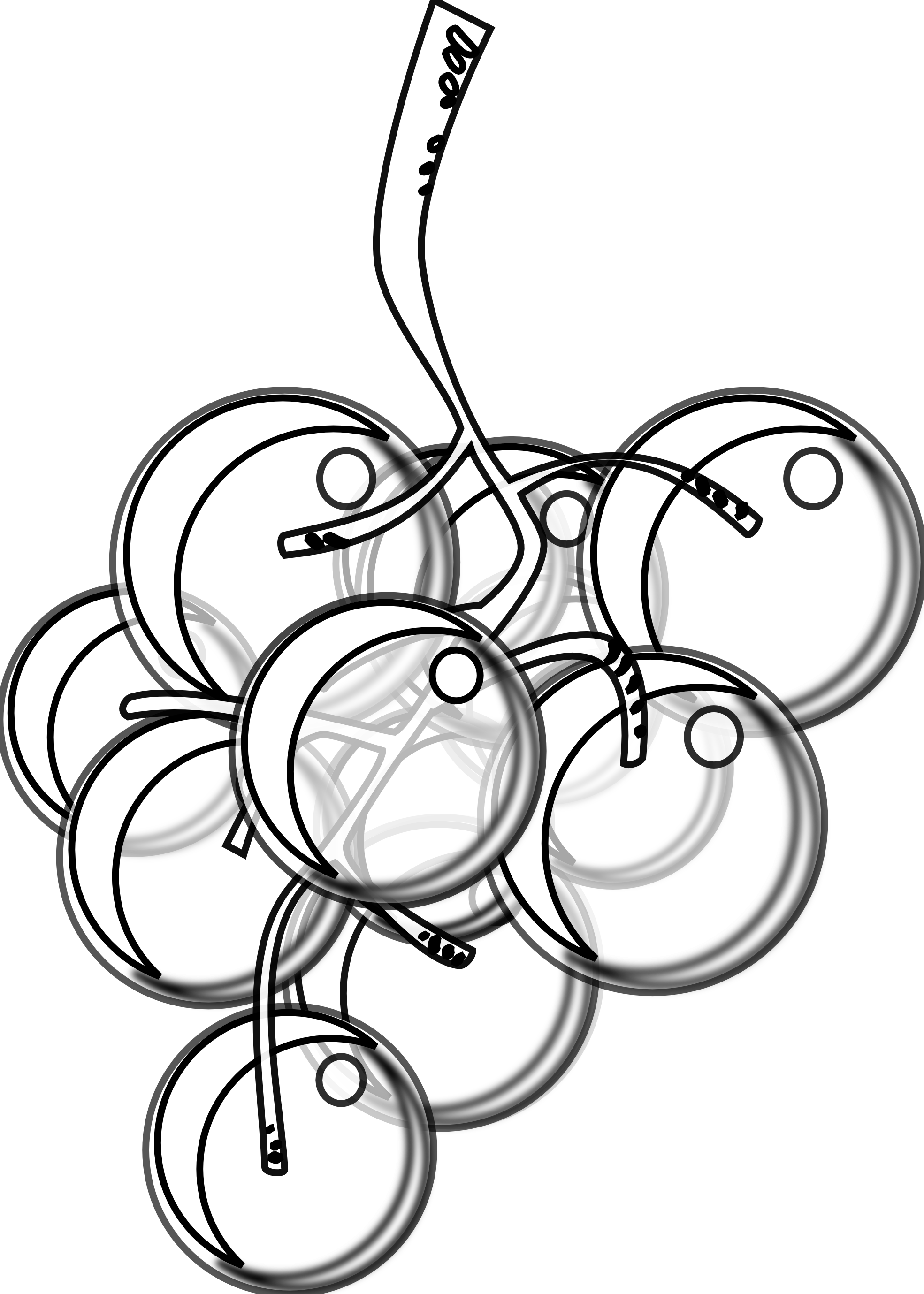 Grapes Clipart Black And White Clipart 4 Grapes Black And White Png Download Full