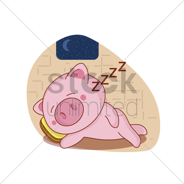 Pig Sleep Cartoon Clipart Pig Cartoon Clip Art - Pig Sleeping In Bed Clipart - Png Download (600x600), Png Download