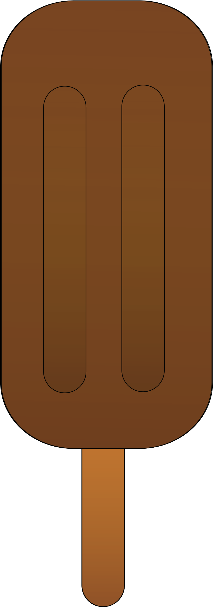 Big Image - Chocolate Popsicle Vector Png Clipart (1855x2400), Png Download