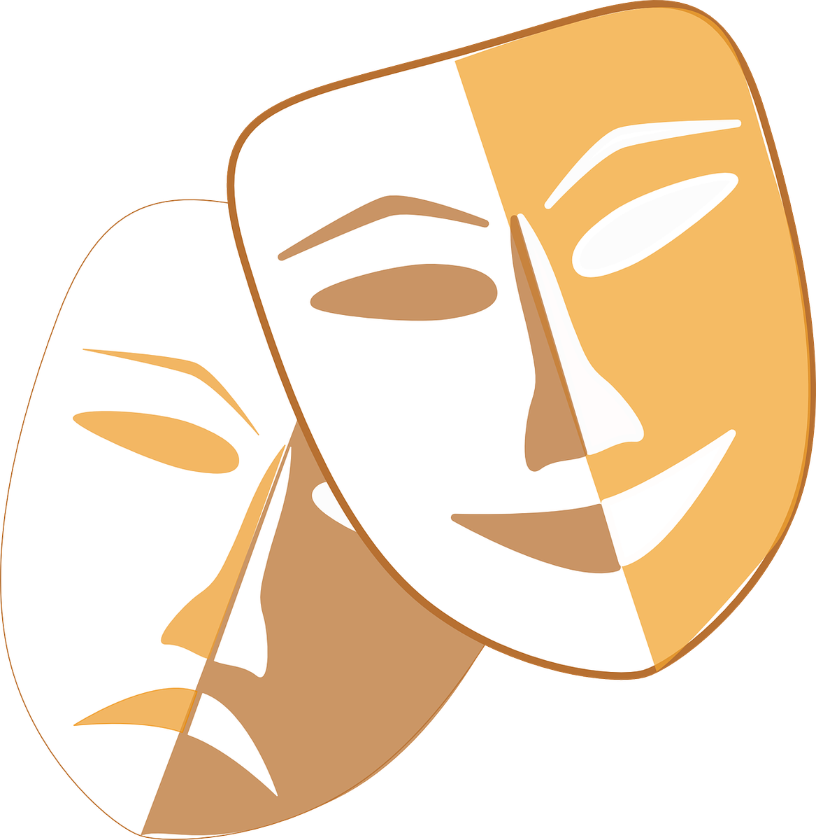 Theatre Masks Clip Art - Theatre Masks - Png Download (582x598), Png Download