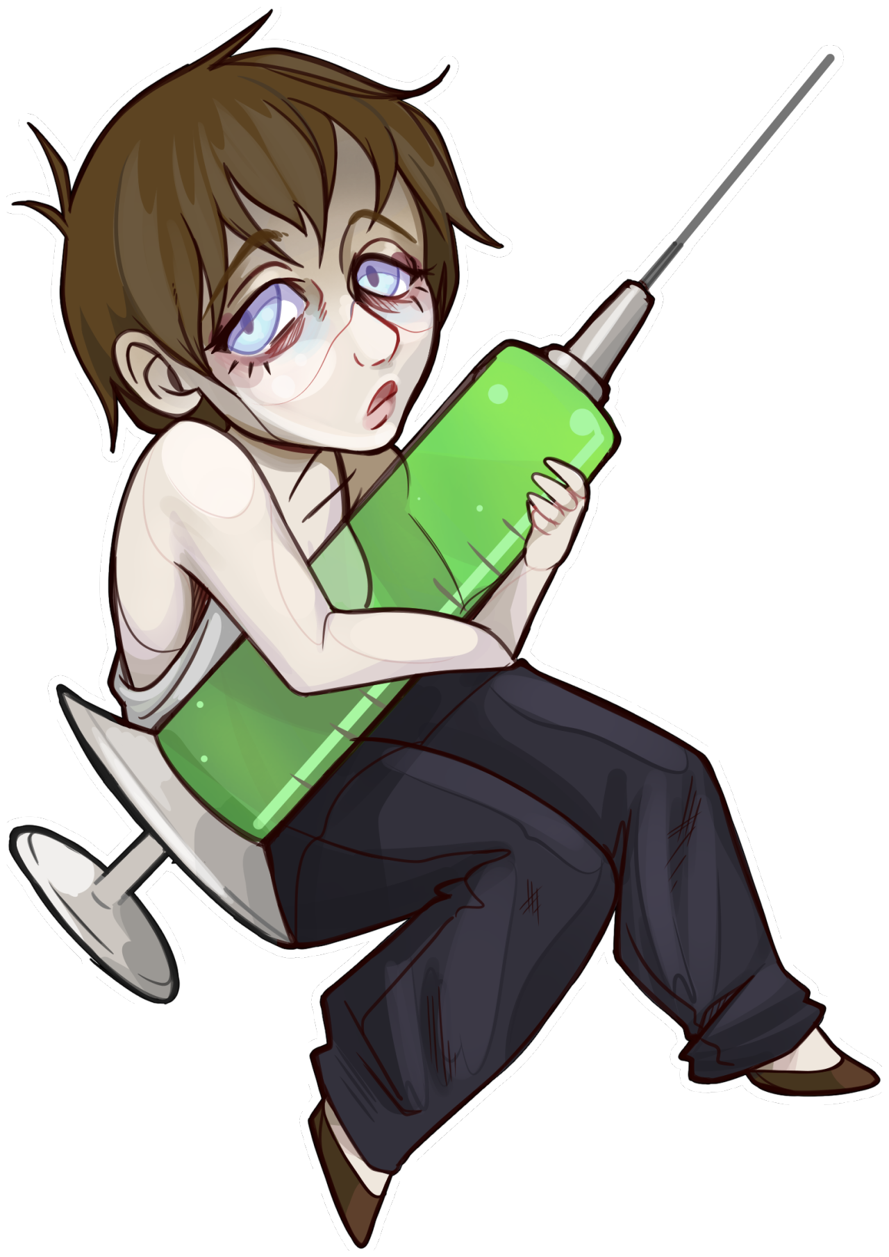 Syringe Clipart Transparent Tumblr - Resident Evil 7 Zoe Baker Fan Art - Png Download (1280x1811), Png Download