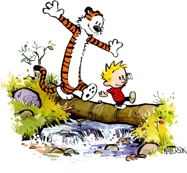Calvin And Hobbes Png Image - Calvin And Hobbes Stream Clipart (800x640), Png Download