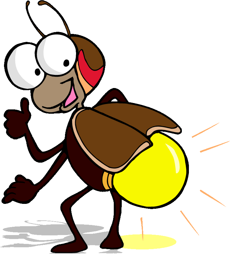 Funny Flying Bee - Lightning Bug Clipart - Png Download (750x831), Png Download
