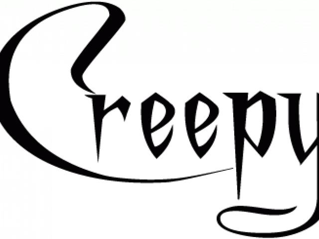 Creepy Clipart - Creepy Halloween Words Clip Art - Png Download (640x480), Png Download