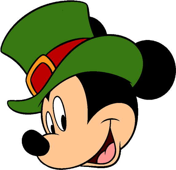 Disney Thanksgiving Clipart Free Amp Disney Thanksgiving - Mickey Mouse St Patricks - Png Download (600x564), Png Download
