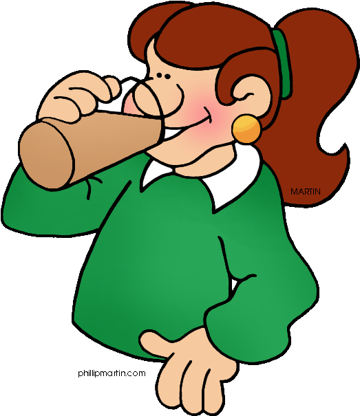 Drink Clipart Alcoholic Drink Clip Art - Drinking Water Clipart Transparent - Png Download (549x648), Png Download